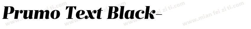 Prumo Text Black字体转换